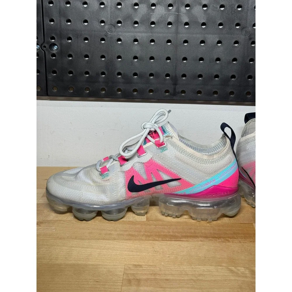 Nike Air Vapormax 2019 Womens 7 Summit White‎ Laser Fuchsia Pink AR6632-007